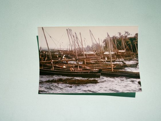 altes Foto von Schiffen.