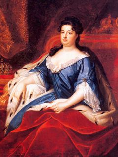 Gemaltes Porträt von Sophie Charlotte von Hannover.