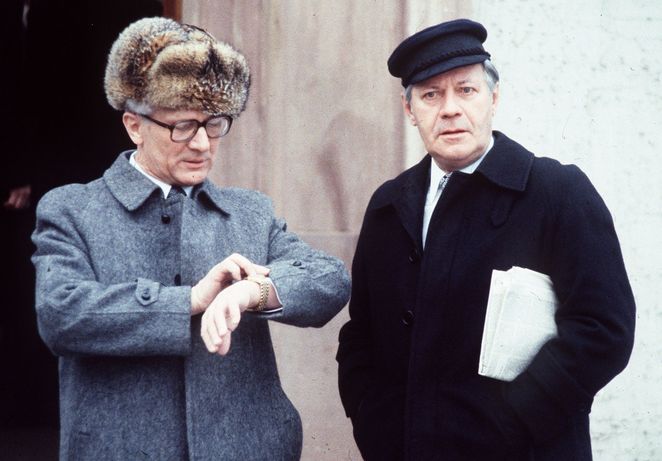 Helmuth Schmidt und Erich Honecker.
